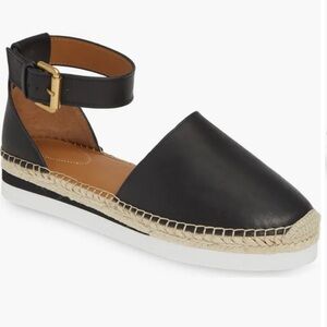See by Chloe Glyn Black Espadrille Women's Shoes